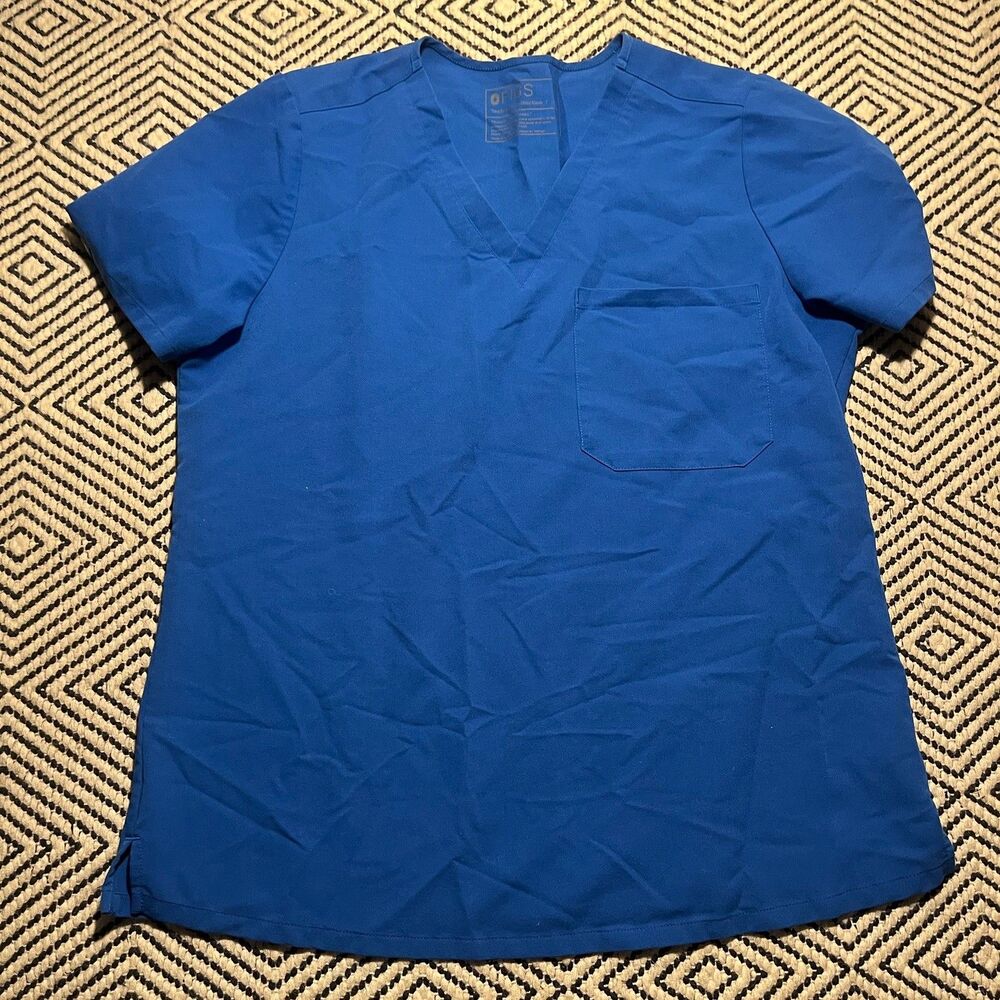 Figs Technical Collection scrub shirt - L Blue Medical Nurse Doctor